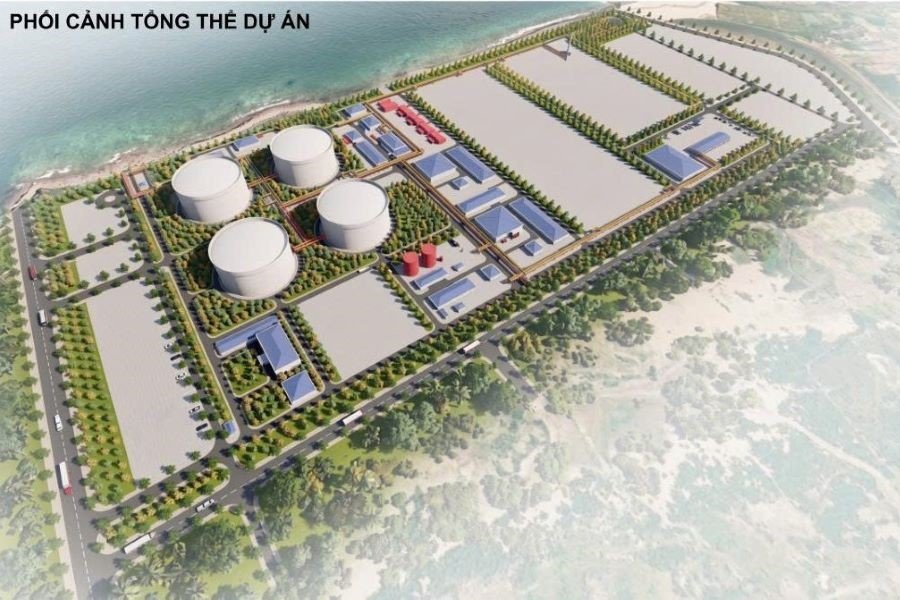 Phối cảnh tổng thể dự &aacute;n Kho LNG Bắc Trung Bộ (Kho LNG Vũng &Aacute;ng)