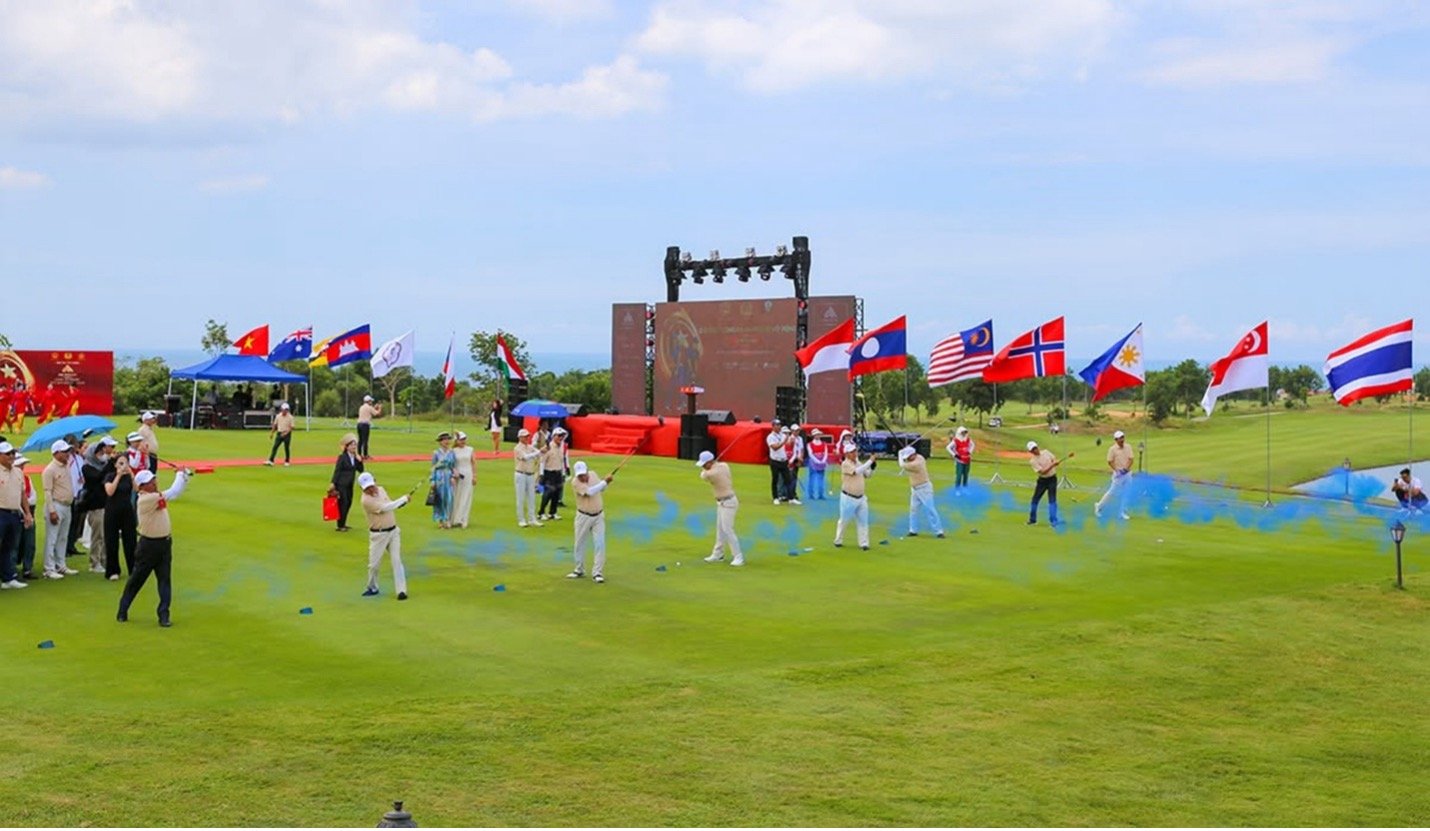 Giải Golf đồng đội quốc tế Cảnh s&aacute;t c&aacute;c nước ASEAN mở rộng 2026. Ảnh NV