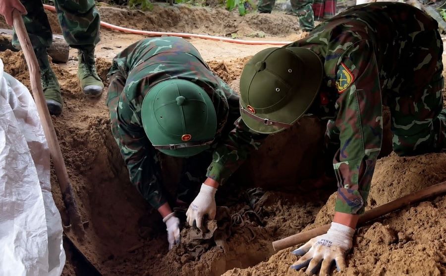 Phát hiện, quy tập 1 hài cốt liệt sĩ tại thôn Ruộng, xã Khe Sanh Phát hiện, quy tập 1 hài cốt liệt sĩ tại thôn Ruộng, xã Khe Sanh