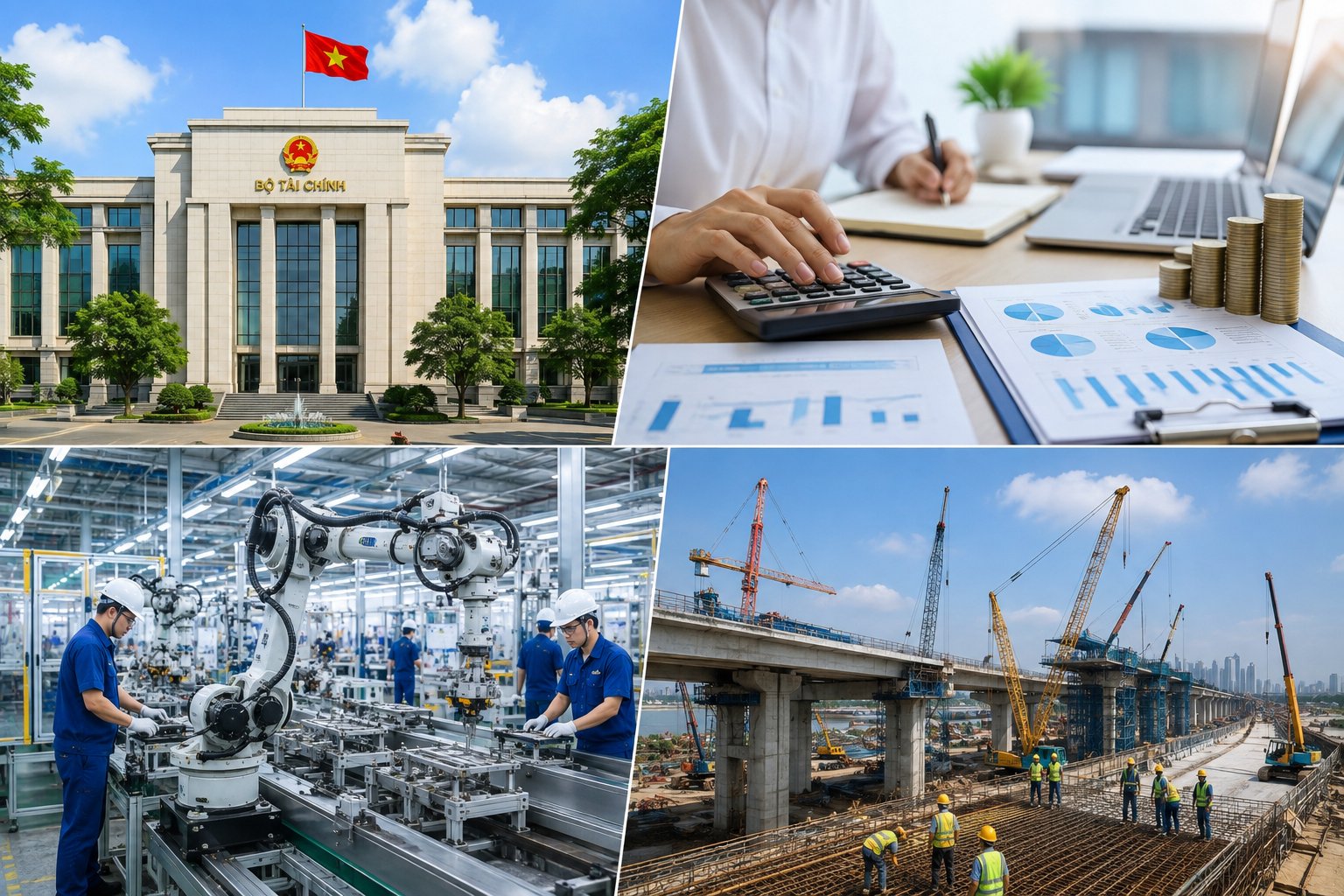 Hoạt động sản xuất, kinh doanh phục hồi tích cực đã góp phần mở rộng cơ sở thu, tạo động lực tăng thu ngân sách nhà nước trong 7 tháng đầu năm 2026.. Ảnh AI Hoạt động sản xuất, kinh doanh phục hồi tích cực đã góp phần mở rộng cơ sở thu, tạo động lực tăng thu ngân sách nhà nước trong 7 tháng đầu năm 2026.. Ảnh AI