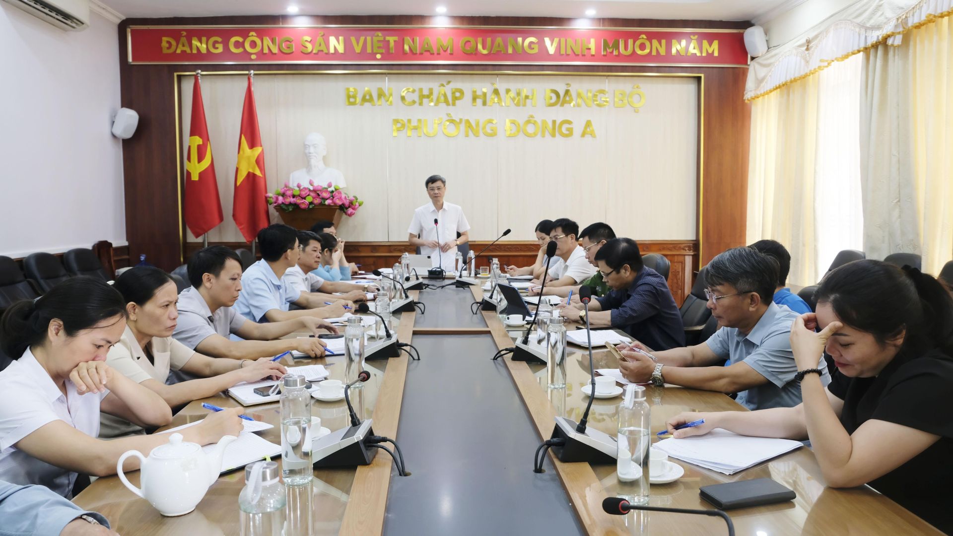Ban Chỉ đạo ph&aacute;t triển khoa học, c&ocirc;ng nghệ, đổi mới s&aacute;ng tạo v&agrave; chuyển đổi số phường Đ&ocirc;ng A sơ kết c&ocirc;ng t&aacute;c 6 th&aacute;ng đầu năm 2026
