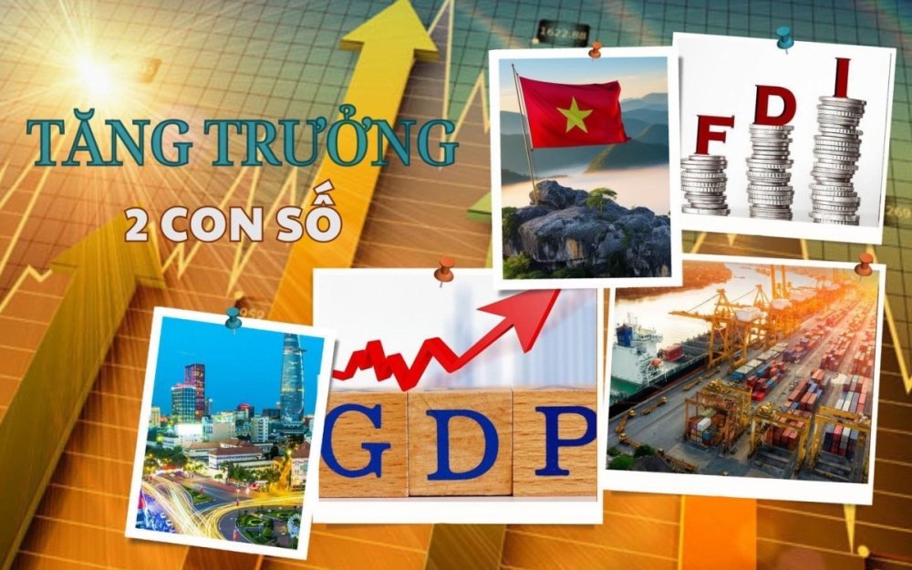 Việt Nam đặt ra mục ti&ecirc;u tăng trưởng kinh tế 2 con số từ năm 2026.
