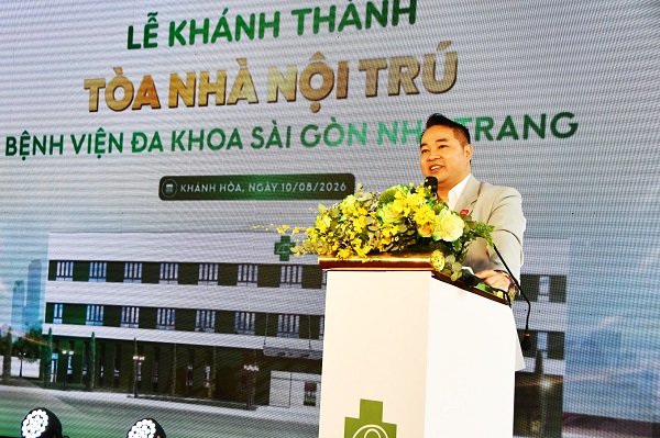 &Ocirc;ng Nguyễn Gia Bảo Quốc &ndash; Gi&aacute;m đốc Điều h&agrave;nh Bệnh viện Đa khoa S&agrave;i G&ograve;n Nha Trang ph&aacute;t biểu
