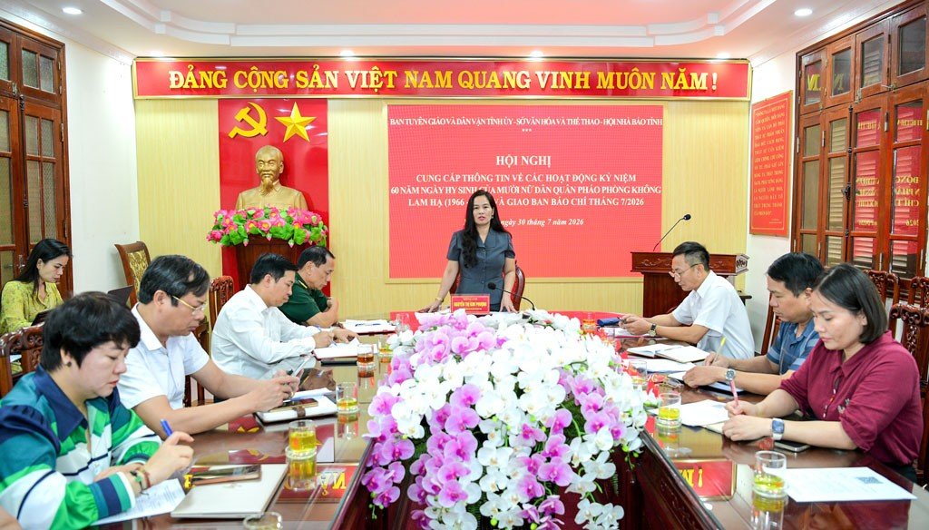 Quang cảnh giao ban báo chí Ninh Bình tháng 7/2026 Quang cảnh giao ban báo chí Ninh Bình tháng 7/2026