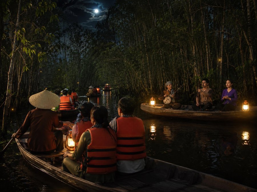 Riêng không gian “Đêm U Minh huyền thoại” dự kiến tạo ra trải nghiệm khác biệt khi đưa khách tham quan rừng vào ban đêm Riêng không gian “Đêm U Minh huyền thoại” dự kiến tạo ra trải nghiệm khác biệt khi đưa khách tham quan rừng vào ban đêm