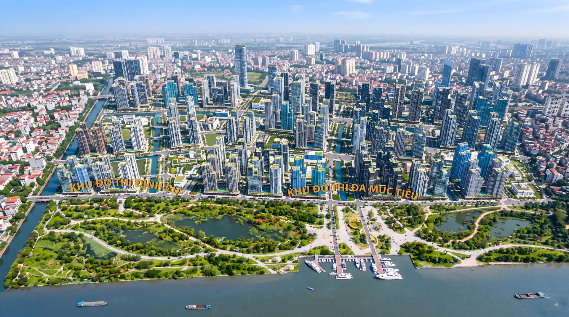 Phối cảnh tổng thể Khu đô thị phường Lĩnh Nam Phối cảnh tổng thể Khu đô thị phường Lĩnh Nam