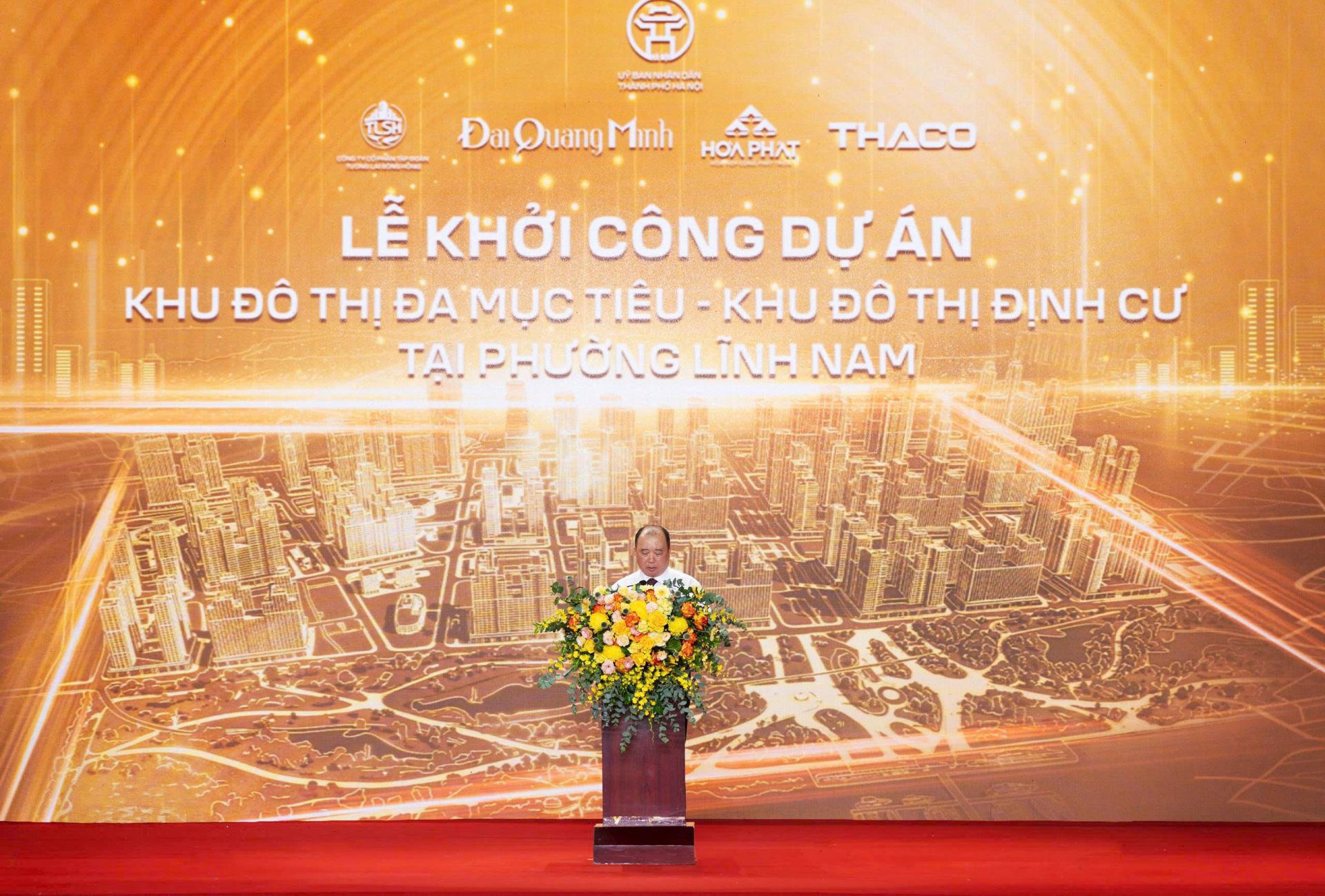 Ông Trần Đăng Khoa - Chủ tịch Công ty Cổ phần Tập đoàn Tương lai Sông Hồng phát biểu tại Lễ khởi công Khu đô thị Đa mục tiêu và Khu đô thị Định cư phường Lĩnh Nam, nhấn mạnh tầm nhìn và những giá trị cốt lõi của dự án Ông Trần Đăng Khoa - Chủ tịch Công ty Cổ phần Tập đoàn Tương lai Sông Hồng phát biểu tại Lễ khởi công Khu đô thị Đa mục tiêu và Khu đô thị Định cư phường Lĩnh Nam, nhấn mạnh tầm nhìn và những giá trị cốt lõi của dự án