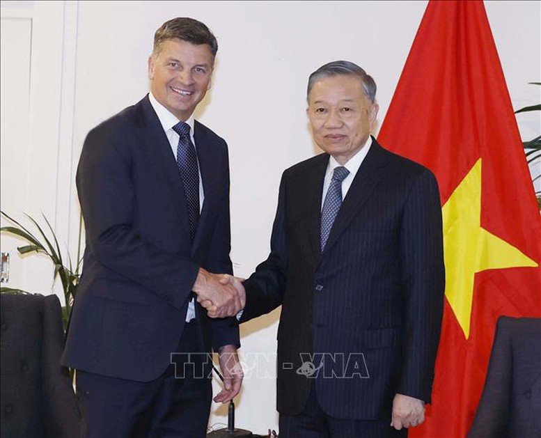 Tổng Bí thư, Chủ tịch nước Tô Lâm tiếp ông Angus Taylor, Chủ tịch Đảng Tự do Australia - Ảnh: TTXVN Tổng Bí thư, Chủ tịch nước Tô Lâm tiếp ông Angus Taylor, Chủ tịch Đảng Tự do Australia - Ảnh: TTXVN