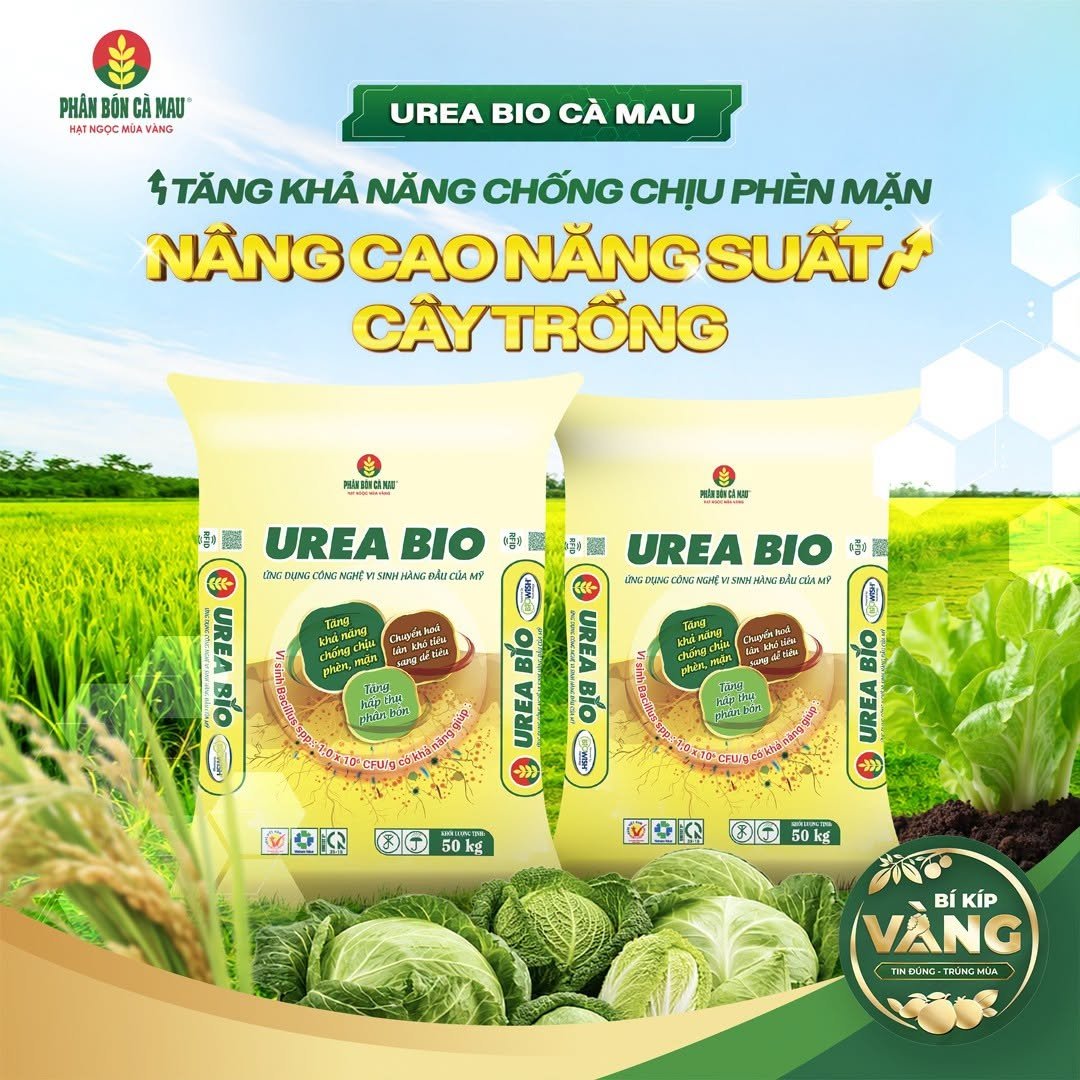 Urea Bio C&agrave; Mau gi&uacute;p n&acirc;ng cao năng suất c&acirc;y trồng