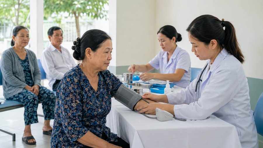 T&acirc;y Ninh tăng cường tuy&ecirc;n truyền để người d&acirc;n nắm r&otilde; thời gian, địa điểm, c&aacute;ch đăng k&yacute; v&agrave; quyền lợi khi tham gia Chiến dịch 90 ng&agrave;y đ&ecirc;m kh&aacute;m sức khỏe định kỳ, kh&aacute;m s&agrave;ng lọc miễn ph&iacute;.