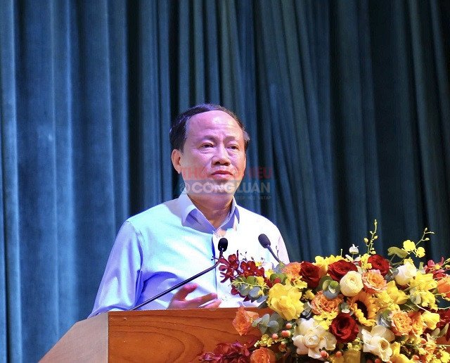 &Ocirc;ng Phạm Anh Tuấn ph&aacute;t biểu tại Hội thảo. Ảnh: Viết Hiền