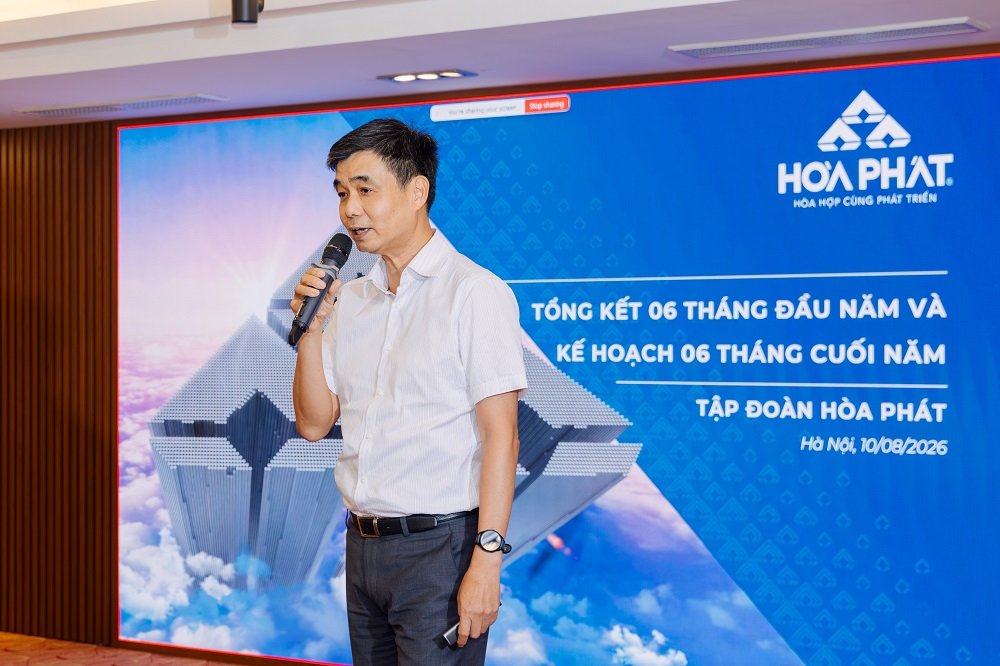 Ông Nguyễn Việt Thắng, Tổng Giám đốc Tập đoàn Hoà Phát Nguyễn Việt Thắng điểm lại những kết quả đạt được 6 tháng đầu năm, các dự án lớn của Tập đoàn đang triển khai và các nhiệm vụ ưu tiên triển khai cuối năm 2026 Ông Nguyễn Việt Thắng, Tổng Giám đốc Tập đoàn Hoà Phát Nguyễn Việt Thắng điểm lại những kết quả đạt được 6 tháng đầu năm, các dự án lớn của Tập đoàn đang triển khai và các nhiệm vụ ưu tiên triển khai cuối năm 2026