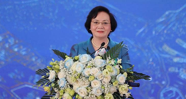 Phó Thủ tướng Chính phủ Phạm Thị Thanh Trà phát biểu tại Lễ khởi công Phó Thủ tướng Chính phủ Phạm Thị Thanh Trà phát biểu tại Lễ khởi công