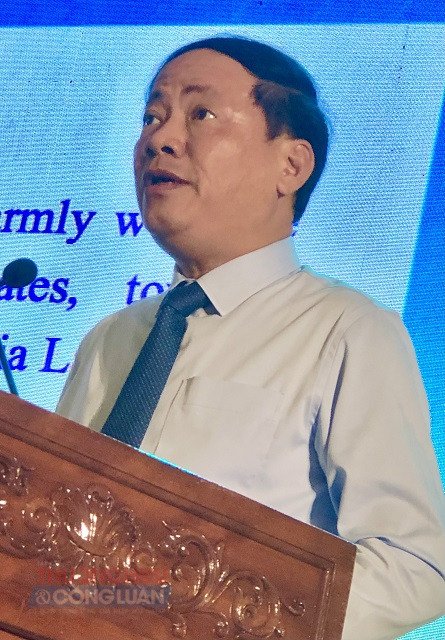 &Ocirc;ng Phạm Anh Tuấn ph&aacute;t biểu ch&agrave;o mừng Ng&agrave;y Lữ h&agrave;nh Việt Nam 2026. Ảnh: VH