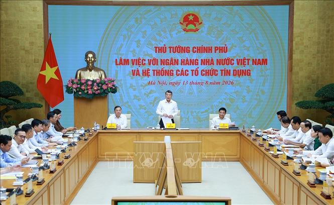 Thủ tướng Lê Minh Hưng làm việc với Ngân hàng Nhà nước Việt Nam và các hệ thống tín dụng. Ảnh: Dương Giang/TTXVN Thủ tướng Lê Minh Hưng làm việc với Ngân hàng Nhà nước Việt Nam và các hệ thống tín dụng. Ảnh: Dương Giang/TTXVN