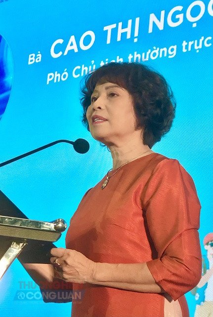 Bà Cao Thị Ngọc Lan phát biểu khai mạc Diễn đàn. Bà Cao Thị Ngọc Lan phát biểu khai mạc Diễn đàn.