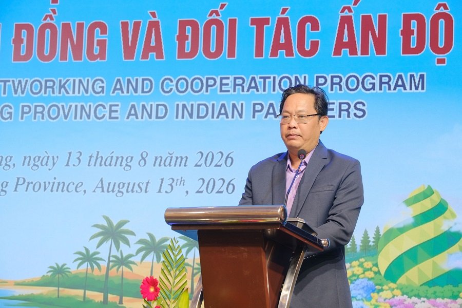 Phó Giám đốc Sở Văn hóa, Thể thao và Du lịch tỉnh Lâm Đồng Võ Thành Huy phát biểu tại chương trình. Phó Giám đốc Sở Văn hóa, Thể thao và Du lịch tỉnh Lâm Đồng Võ Thành Huy phát biểu tại chương trình.