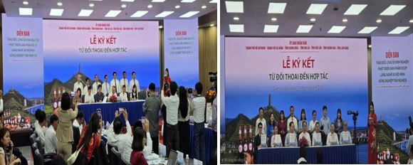 Ký kết hợp tác giữa doanh nghiệp phân phối với các chủ thể OCOP. Ký kết hợp tác giữa doanh nghiệp phân phối với các chủ thể OCOP.