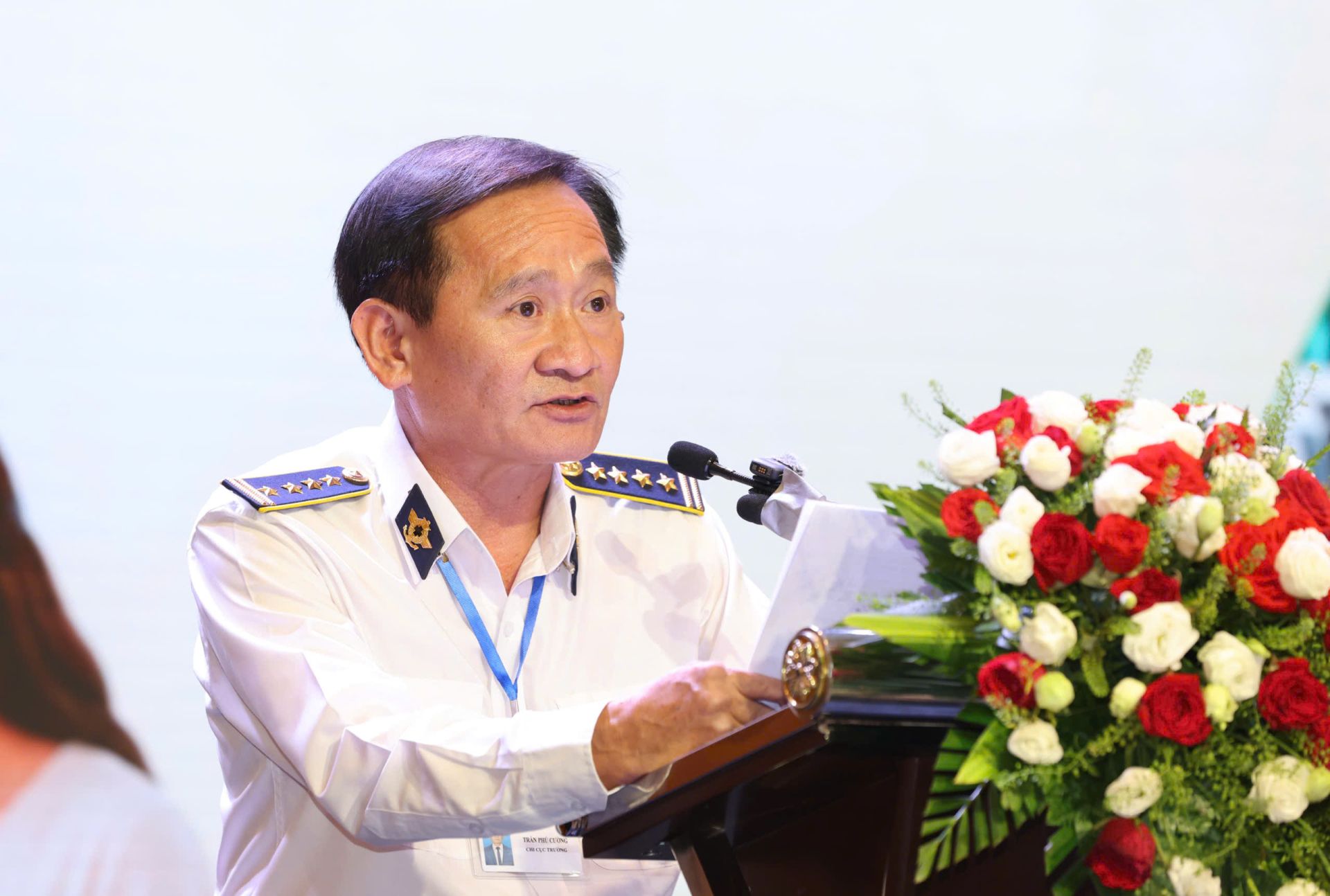 &Ocirc;ng Trần Ph&uacute; Cường, Chi cục trưởng Chi cục Chăn nu&ocirc;i v&agrave; Th&uacute; y TP.HCM, ph&aacute;t biểu tại buổi tọa đ&agrave;m.