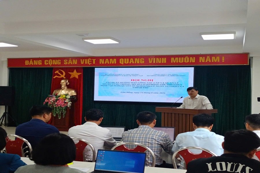 Ông Lương Anh Tuấn, Giám đốc Trung tâm Trồng trọt và Bảo vệ thực vật miền Trung phát biểu tại Hội nghị. Ông Lương Anh Tuấn, Giám đốc Trung tâm Trồng trọt và Bảo vệ thực vật miền Trung phát biểu tại Hội nghị.