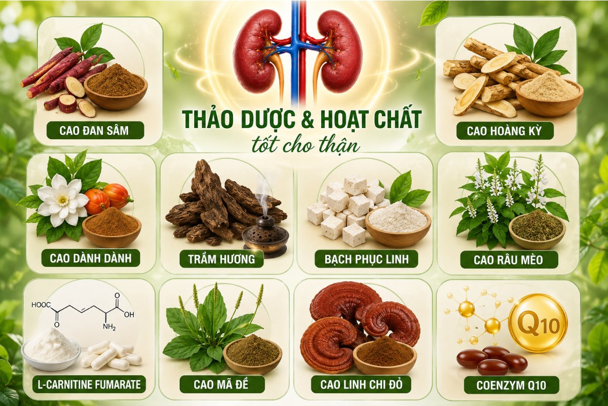 Thảo dược v&agrave; hoạt chất tốt cho thận