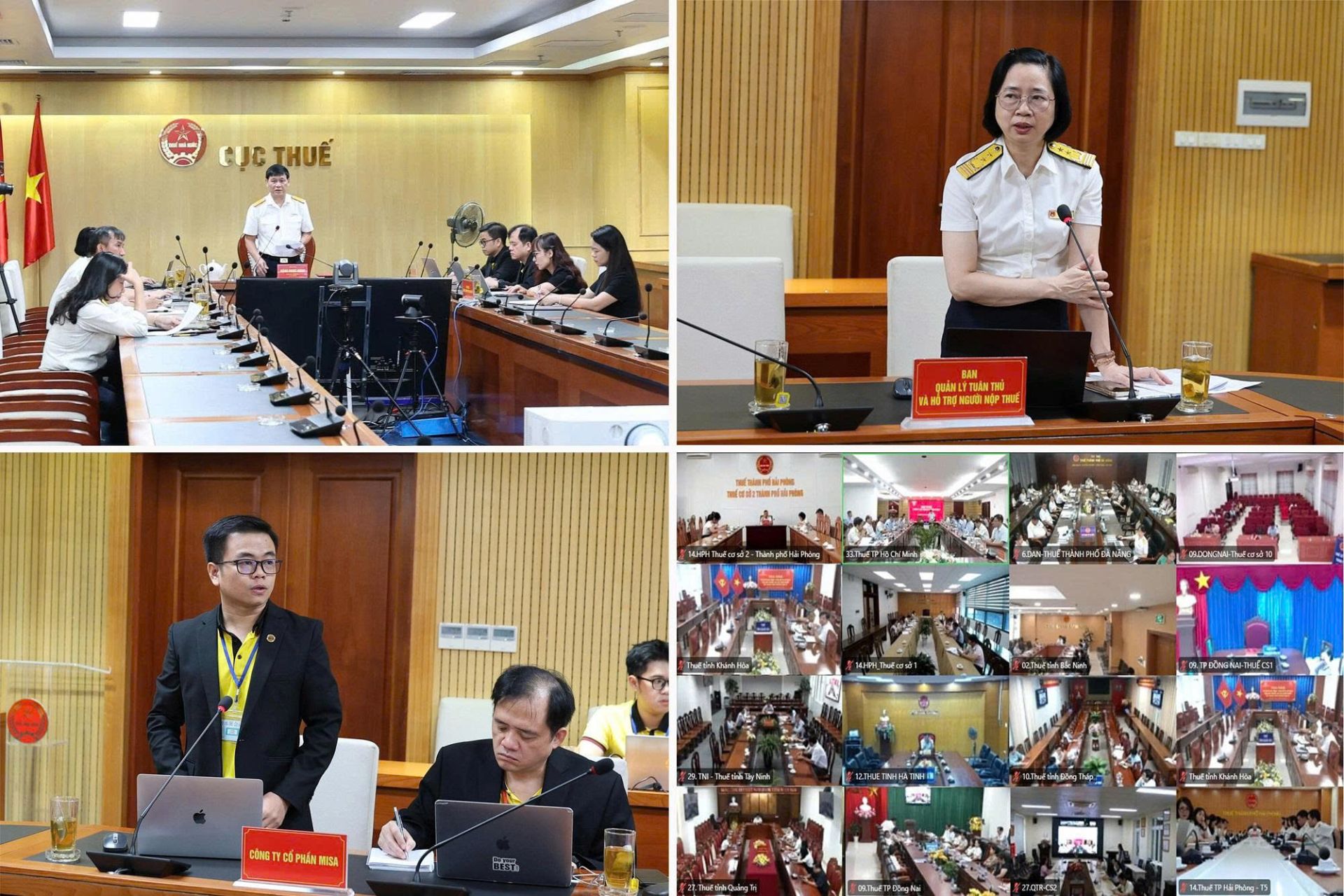 Toàn cảnh Hội nghị trực tuyến cơ quan thuế toàn quốc trao đổi tình hình triển khai công tác đánh giá quản lý rủi ro hóa đơn, do Cục Thuế tổ chức. Ảnh: Toàn cảnh Hội nghị trực tuyến cơ quan thuế toàn quốc trao đổi tình hình triển khai công tác đánh giá quản lý rủi ro hóa đơn, do Cục Thuế tổ chức. Ảnh: