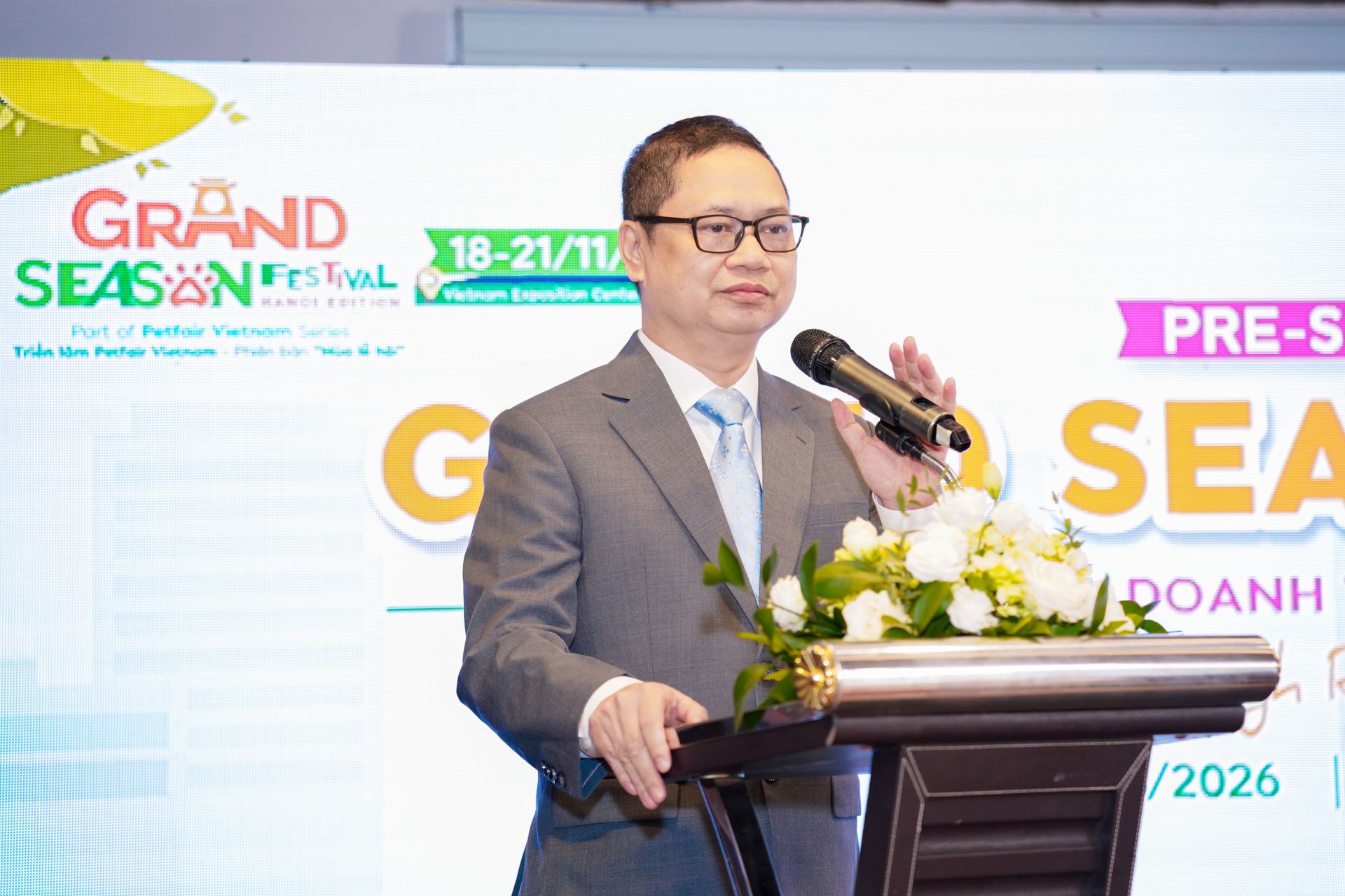 Ông Nguyễn Bá Vinh, Giám đốc Công ty Minh Vi phát biểu tại chương trình Ông Nguyễn Bá Vinh, Giám đốc Công ty Minh Vi phát biểu tại chương trình