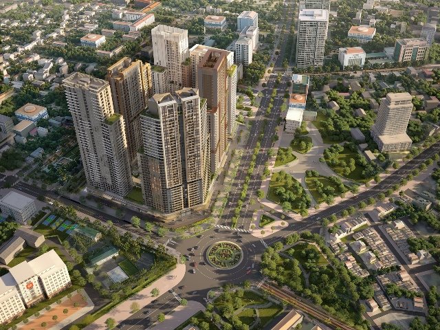 Phối cảnh dự &aacute;n Tổ hợp nh&agrave; ở, thương mại, dịch vụ Trường Vinh.