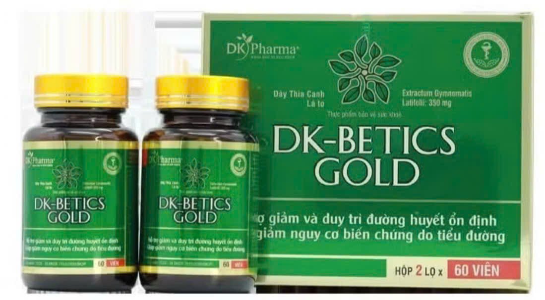Thực phẩm bảo vệ sức khỏe DK-Betics Gold quảng cáo không phù hợp với giấy xác nhận. (Ảnh chụp màn hình) Thực phẩm bảo vệ sức khỏe DK-Betics Gold quảng cáo không phù hợp với giấy xác nhận. (Ảnh chụp màn hình)