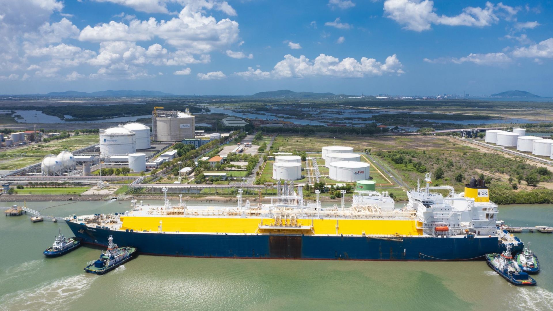 Kho cảng LNG Thị Vải của PV GAS. Ảnh minh họa, nguồn Internet