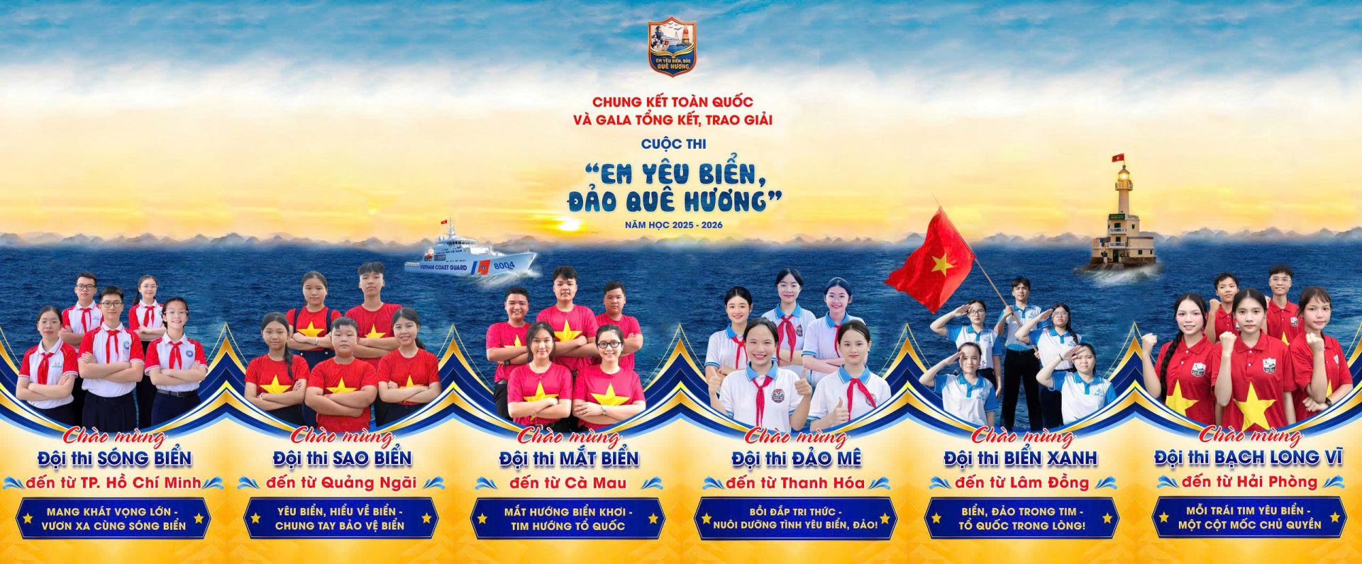 6 đội thi tham gia tranh t&agrave;i trong V&ograve;ng chung kết to&agrave;n quốc