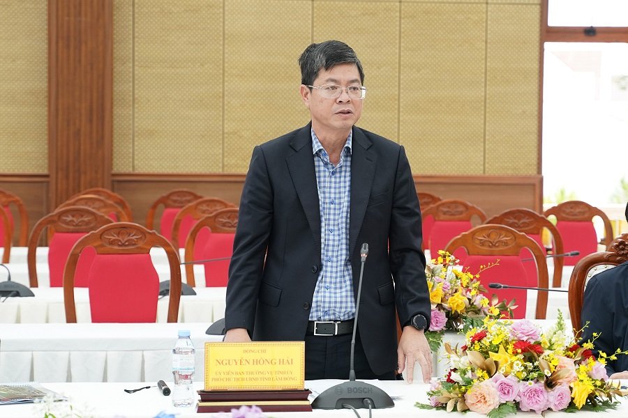 Phó Chủ tịch UBND tỉnh Nguyễn Hồng Hải phát biểu tại buổi làm việc. Phó Chủ tịch UBND tỉnh Nguyễn Hồng Hải phát biểu tại buổi làm việc.