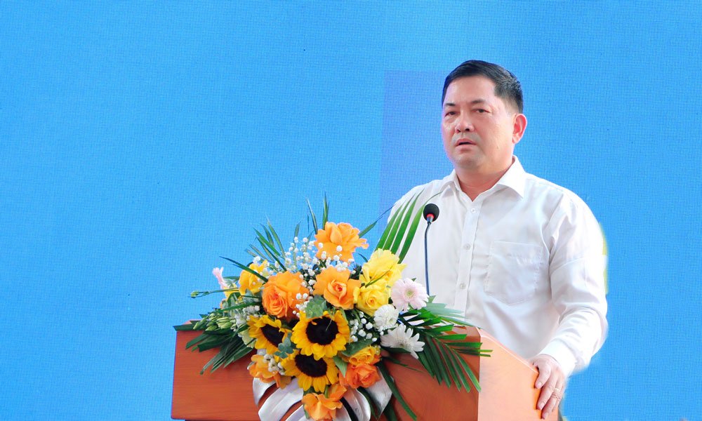 Đồng ch&iacute; Nguyễn Hồng Th&aacute;i B&iacute; thư Tỉnh ủy Bắc Ninh ph&aacute;t biểu.