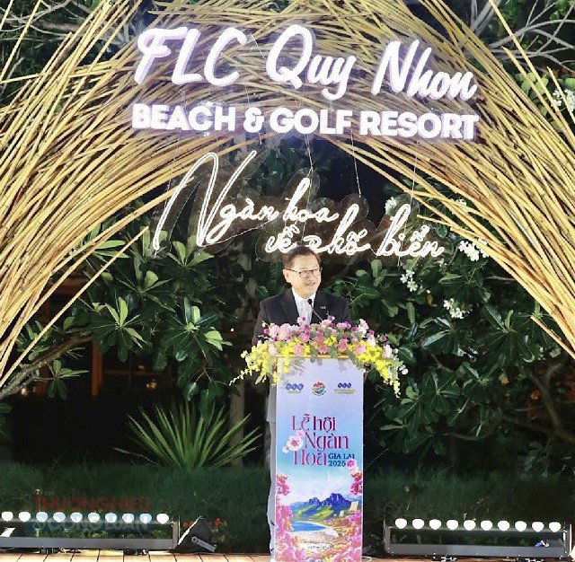 Ông Ricky Ho phát biểu khai mạc Lễ hội. Ảnh VH Ông Ricky Ho phát biểu khai mạc Lễ hội. Ảnh VH