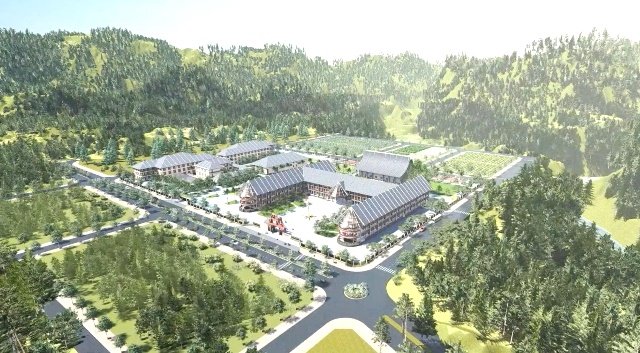 Phối cảnh Trường phổ thông nội trú, bán trú TH&THCS xã Tây Giang. Phối cảnh Trường phổ thông nội trú, bán trú TH&THCS xã Tây Giang.