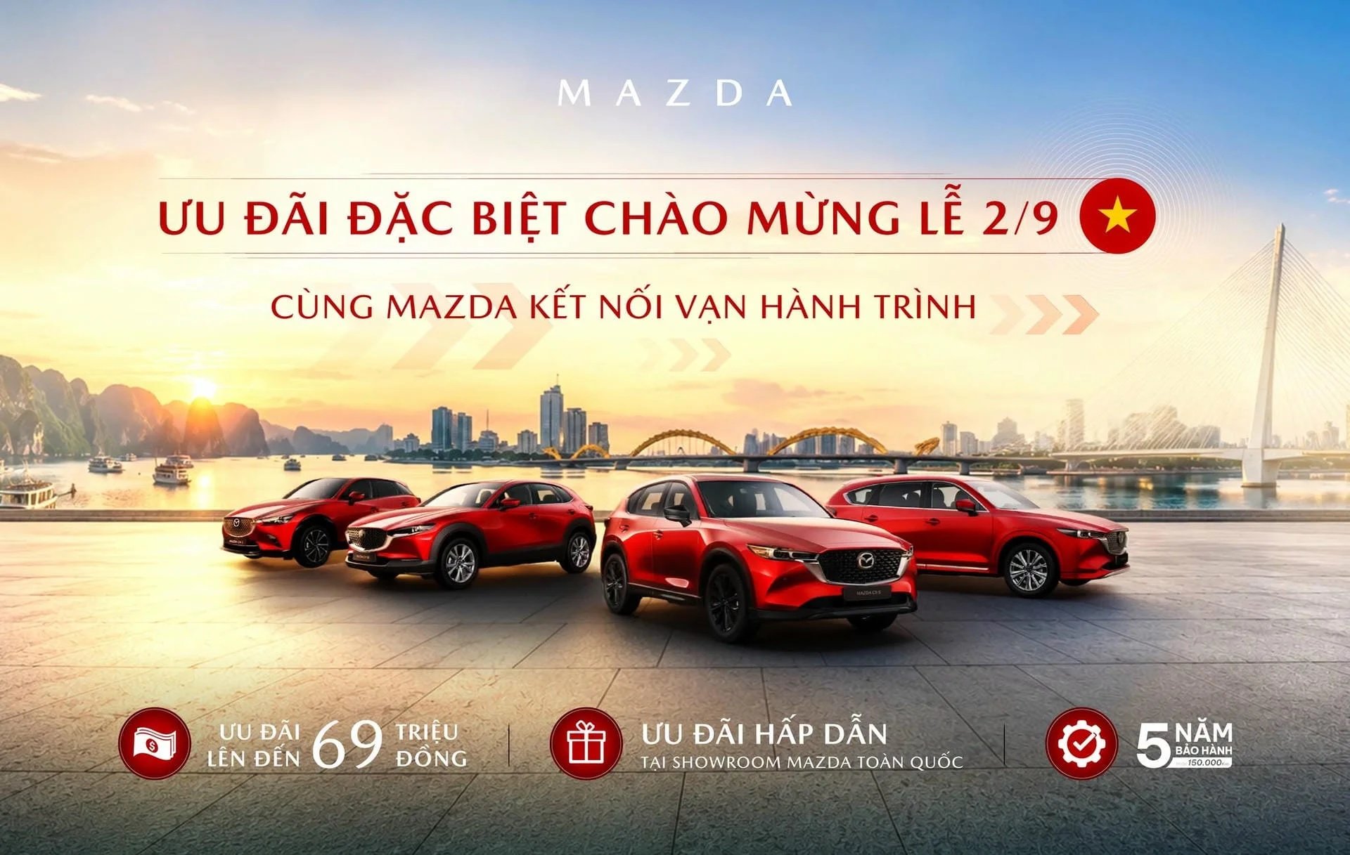 Mazda triển khai nhiều chương trình ưu đãi hấp dẫn dịp Quốc khánh, chi tiết tại đây Mazda triển khai nhiều chương trình ưu đãi hấp dẫn dịp Quốc khánh, chi tiết tại đây
