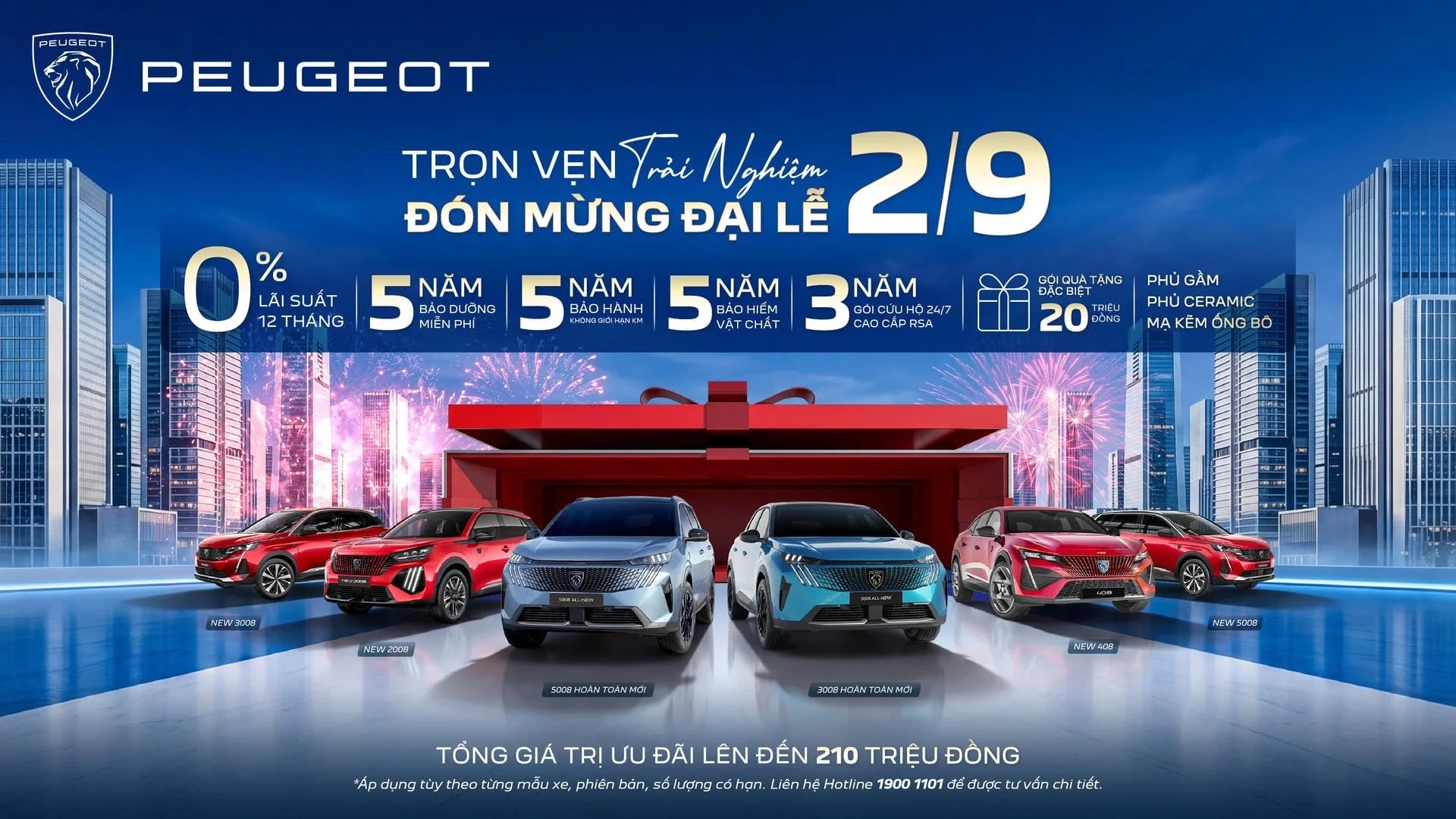 Ưu đãi dịp Quốc khánh giúp khách hàng dễ dàng sở hữu những mẫu SUV Peugeot, chi tiết chương trình tại đây Ưu đãi dịp Quốc khánh giúp khách hàng dễ dàng sở hữu những mẫu SUV Peugeot, chi tiết chương trình tại đây