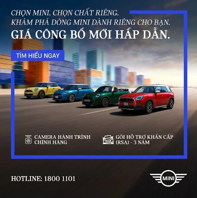 Các mẫu xe MINI nổi bật với ngoại hình cuốn hút và khả năng vận hành ấn tượng, giá công bố mới tại đây Các mẫu xe MINI nổi bật với ngoại hình cuốn hút và khả năng vận hành ấn tượng, giá công bố mới tại đây