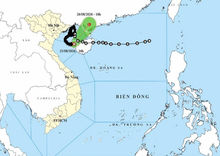 B&atilde;o số 4 Narra đ&atilde; suy yếu th&agrave;nh &aacute;p thấp nhiệt đới. (Nguồn: NCHMF)