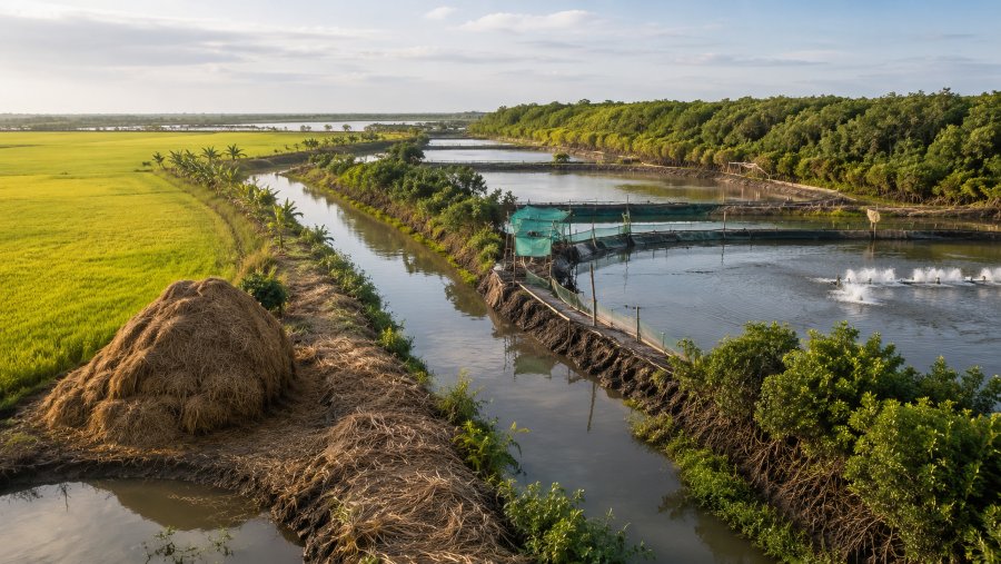 Cà Mau có khoảng 90.000 ha áp dụng mô hình tôm - lúa và 90.000 ha phát triển tôm - rừng. Cà Mau có khoảng 90.000 ha áp dụng mô hình tôm - lúa và 90.000 ha phát triển tôm - rừng.