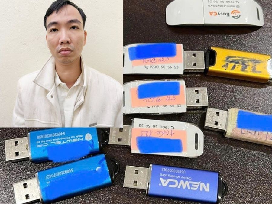 Đối tượng cầm đầu đường dây Vũ Hải Đông Dương cùng tang vật vụ án Đối tượng cầm đầu đường dây Vũ Hải Đông Dương cùng tang vật vụ án