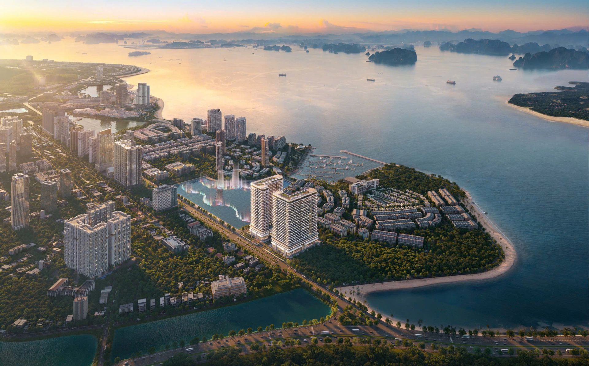 C&aacute;c đại biểu thực hiện nghi thức khởi c&ocirc;ng dự &aacute;n Prima Bay ng&agrave;y 27/8/2026 tại Halong Marina, phường B&atilde;i Ch&aacute;y, Quảng Ninh