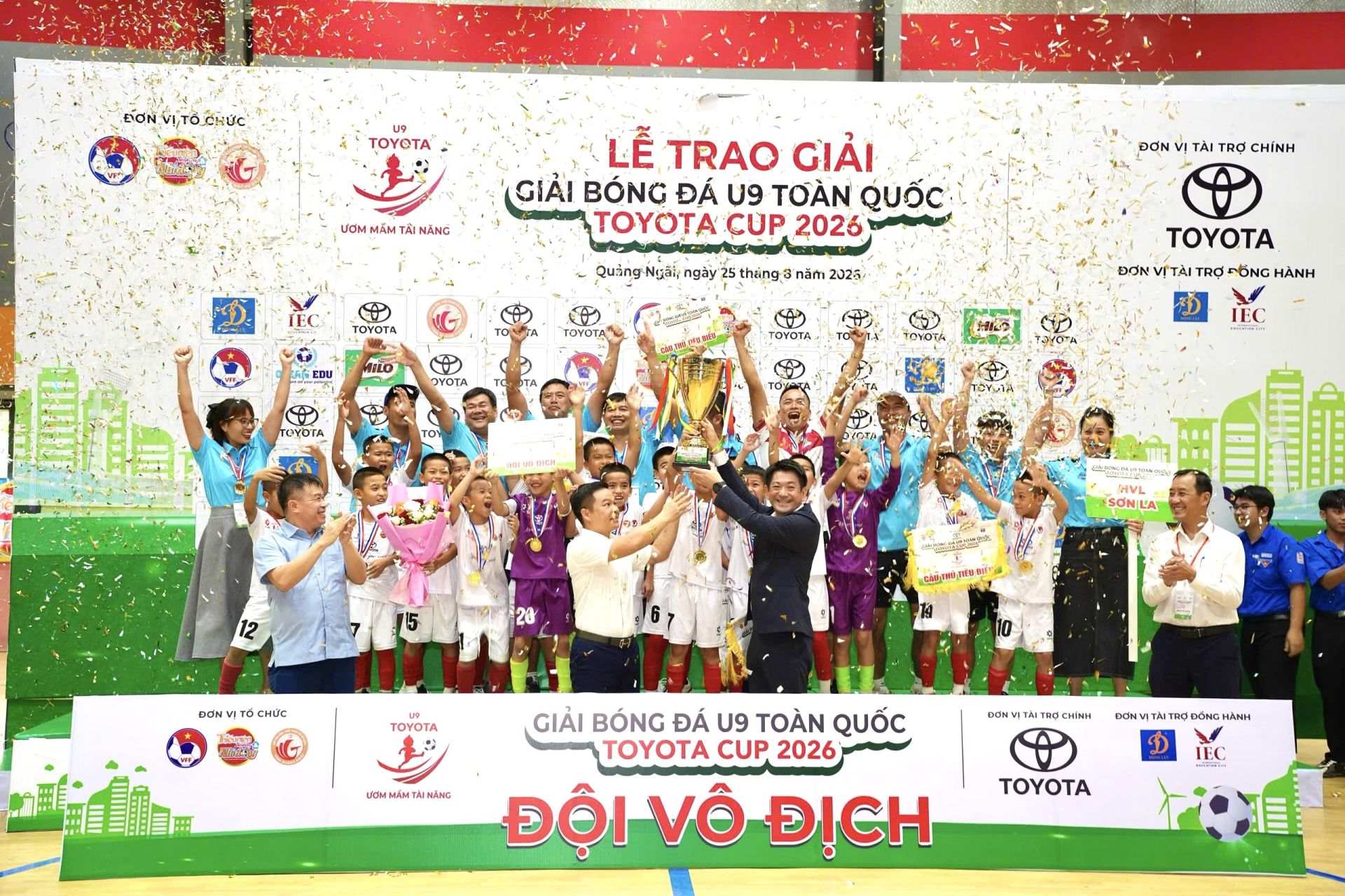 Giải nhất Toyota Cup 2026 thuộc về U9 HVL Sơn La Giải nhất Toyota Cup 2026 thuộc về U9 HVL Sơn La