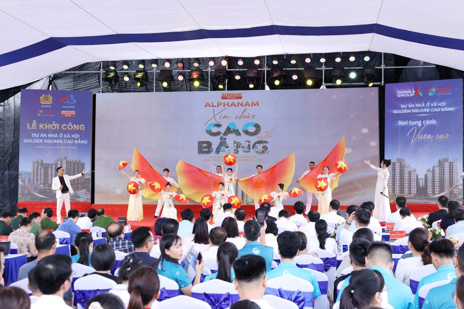 Alphanam gửi lời chào tới Cao Bằng, đánh dấu dấu mốc hiện diện đầu tiên của Tập đoàn tại địa phương với Dự án Nhà ở xã hội Golden Square Cao Bằng. Alphanam gửi lời chào tới Cao Bằng, đánh dấu dấu mốc hiện diện đầu tiên của Tập đoàn tại địa phương với Dự án Nhà ở xã hội Golden Square Cao Bằng.