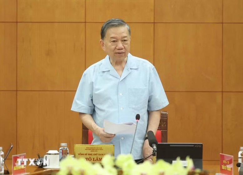 Tổng Bí thư, Chủ tịch nước Tô Lâm phát biểu chỉ đạo - Ảnh: TTXVN Tổng Bí thư, Chủ tịch nước Tô Lâm phát biểu chỉ đạo - Ảnh: TTXVN