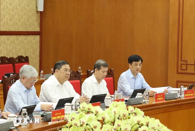 Các đại biểu tham dự cuộc làm việc - Ảnh: TTXVN Các đại biểu tham dự cuộc làm việc - Ảnh: TTXVN