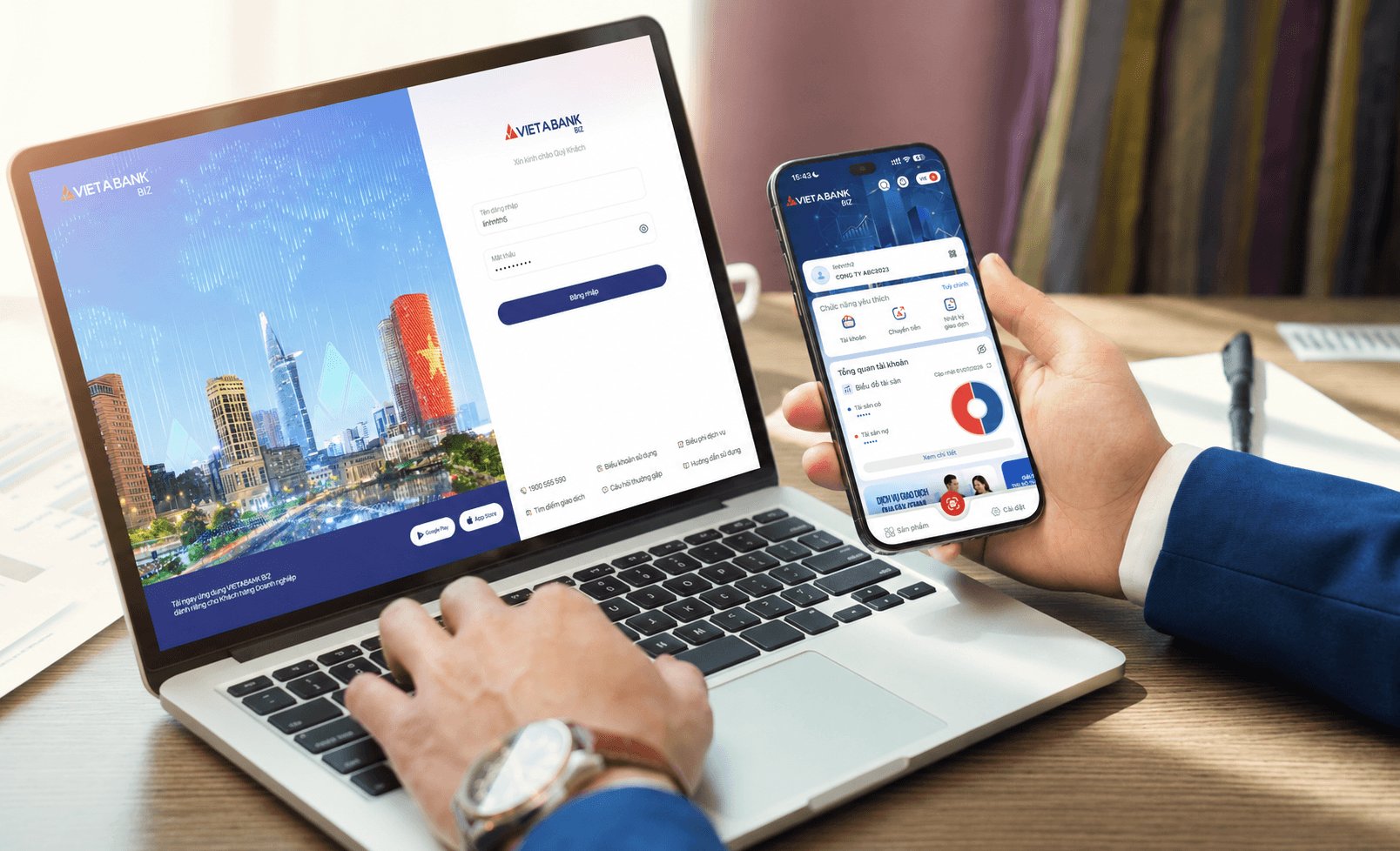 Nền tảng VIETABANK BIZ với ưu điểm vượt trội hỗ trợ doanh nghiệp, tổ chức vận hành dễ dàng Nền tảng VIETABANK BIZ với ưu điểm vượt trội hỗ trợ doanh nghiệp, tổ chức vận hành dễ dàng