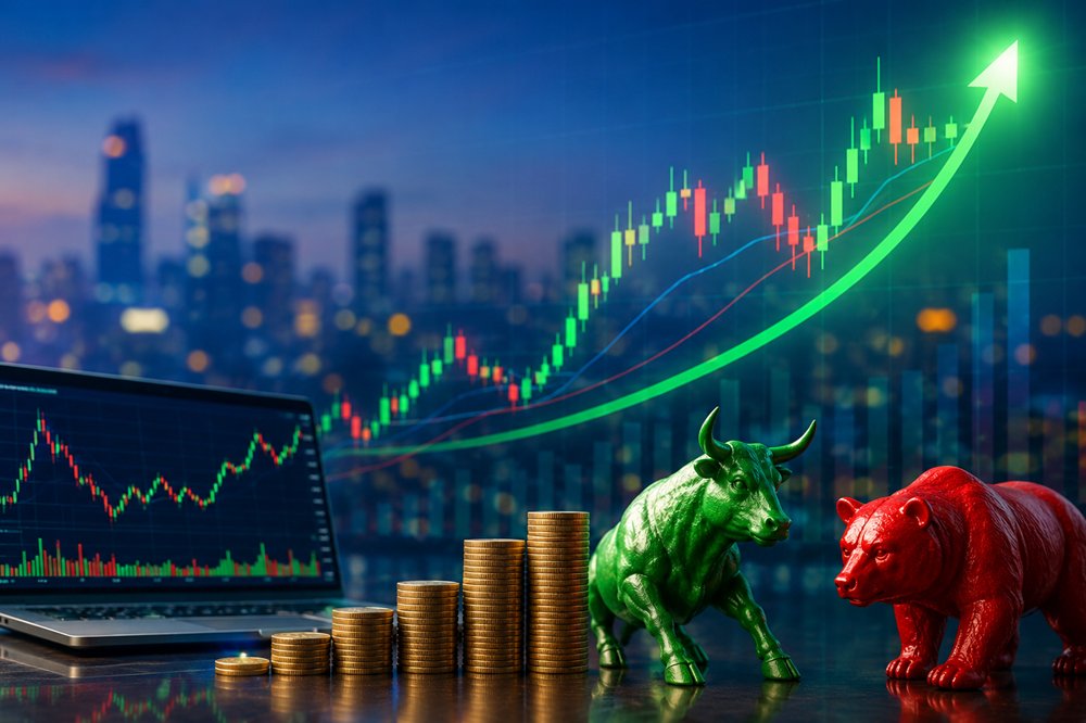VN-Index vượt mốc 1.800 điểm, nhưng &aacute;p lực chốt lời v&agrave; sự ph&acirc;n h&oacute;a d&ograve;ng tiền đang trở th&agrave;nh ph&eacute;p thử đối với sức bền của xu hướng tăng. Ảnh AI