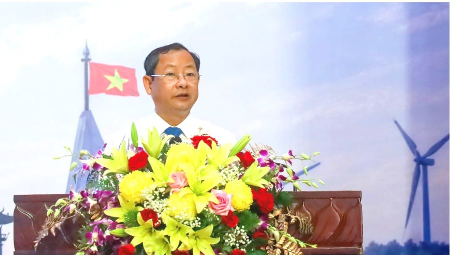 &Ocirc;ng Nguyễn Quốc Thanh, Gi&aacute;m đốc Sở Văn h&oacute;a, Thể thao v&agrave; Du lịch tỉnh C&agrave; Mau ph&aacute;t biểu tại hội nghị.