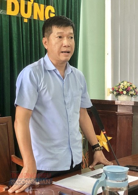 &Ocirc;ng Nguyễn Trường Sơn ph&aacute;t biểu kết luận cuộc họp. Ảnh: Viết Hiền